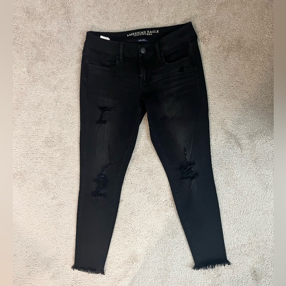 American Eagle Black Distressed Jeans - Picture 2 of 3